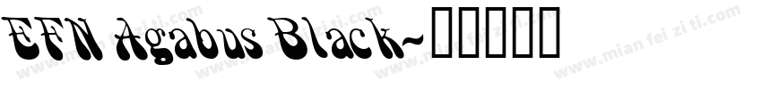 EFN Agabus Black字体转换